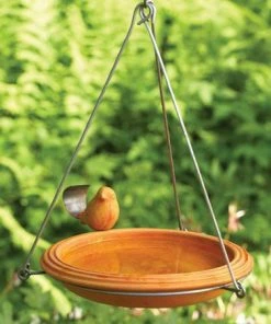 Ancient Graffiti Hanging Bird Baths Ceramic Hanging Bird Bath-Spice