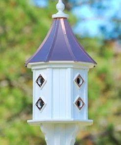 The Birdhouse Chick Copper Roof Birdhouses Copper Roof Dovecote Birdhouse 36x14 Slope - 8 Portals