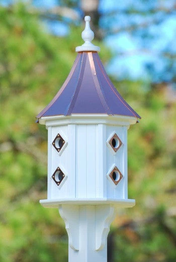 The Birdhouse Chick Copper Roof Birdhouses Copper Roof Dovecote Birdhouse 36x14 Slope - 8 Portals
