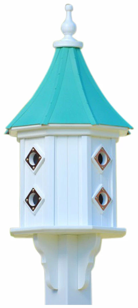 The Birdhouse Chick Copper Roof Birdhouses Copper Roof Dovecote Birdhouse 36x14 Slope - 8 Portals