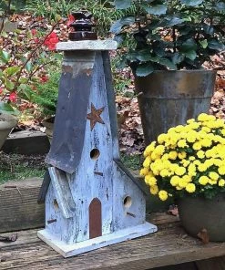 The Birdhouse Chick Unique Birdhouses Barn Wood Birdhouse- Vintage Insulator Series