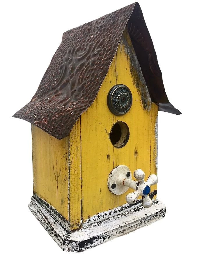 The Birdhouse Chick Barn Wood & Tin Rustic Birdhouses Church Birdhouses, Vintage-Rustic