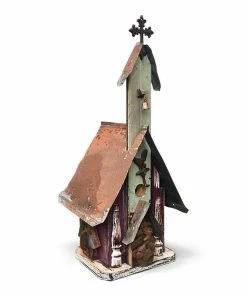 The Birdhouse Chick Barn Wood & Tin Church Birdhouses