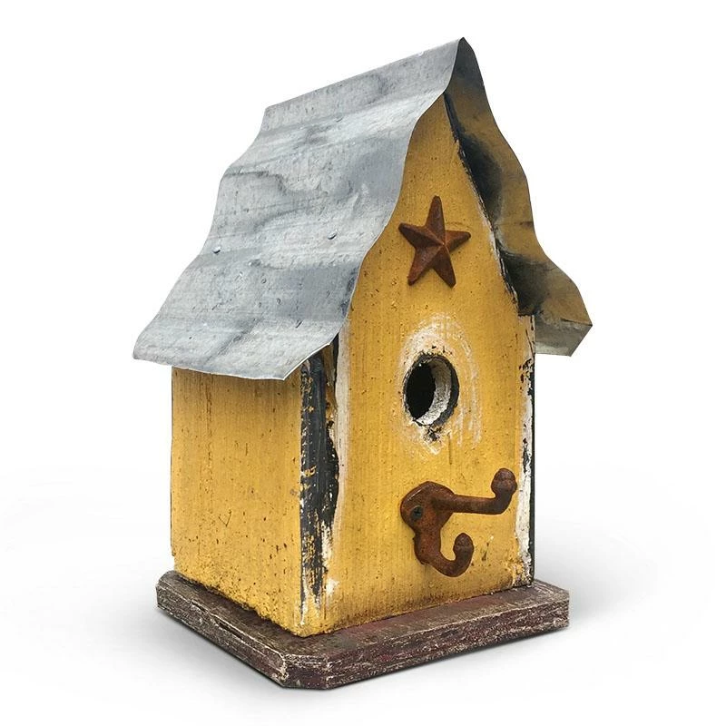 The Birdhouse Chick Barn Wood & Tin Rustic Birdhouses Church Birdhouses, Vintage-Rustic