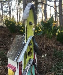 The Birdhouse Chick Unique Birdhouses Rustic Church Birdhouses- Medium