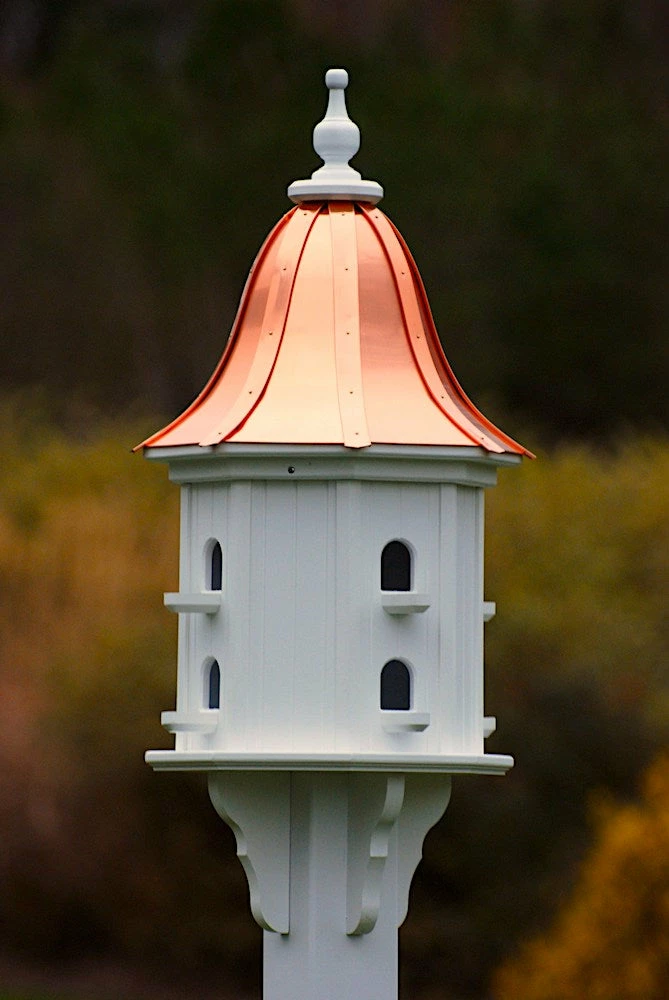 The Birdhouse Chick Copper Roof Dovecote Birdhouse 36x14 - 8 Perches Copper Roof Birdhouses