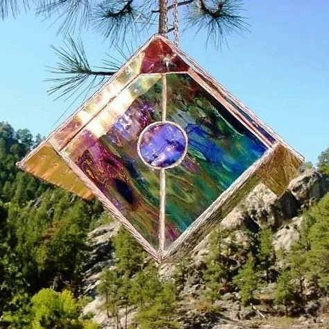 Black Hills Glass Works Unique Birdhouses Copper-Stained Glass Birdhouse