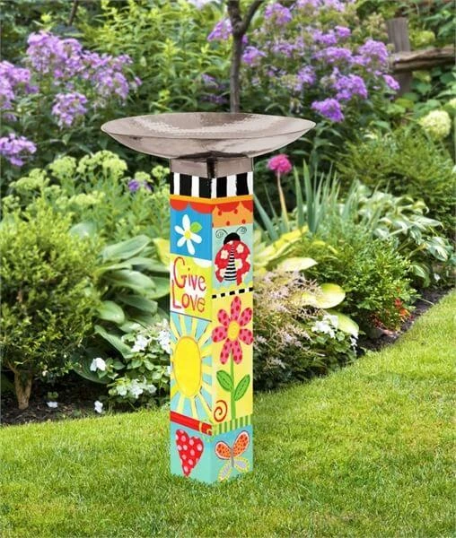 Studio M Staked & Pedestal Bird Baths Folk Garden Tall Bird Bath