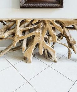 The Birdhouse Chick Teak Root Console Table Home & Garden Accents