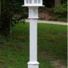 The Birdhouse Chick Poles & Mounting Flanges Vinyl Lamp Post- Fluted Or Raised Panel
