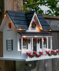 Home Bazaar Unique Birdhouses Lighted Holiday Birdhouse