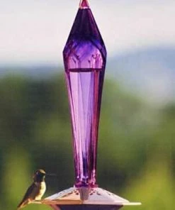 Songbird Essentials Faceted Glass Hummingbird Feeder
