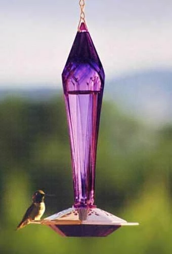 Songbird Essentials Faceted Glass Hummingbird Feeder