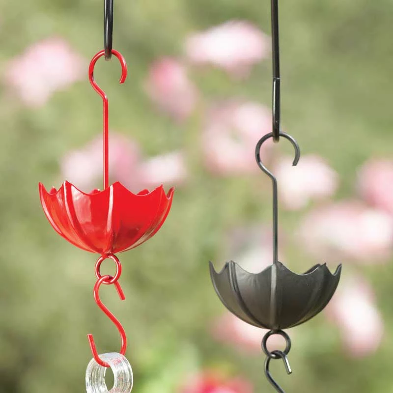 Parasol Ant Moat In Red Or Black Hummingbird Feeders