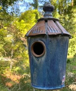 Anthony Stoneware Pottery Cottage Birdhouse Unique Birdhouses