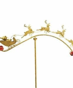 Red Carpet Studios Holiday Reindeer And Sleigh Garden Stake