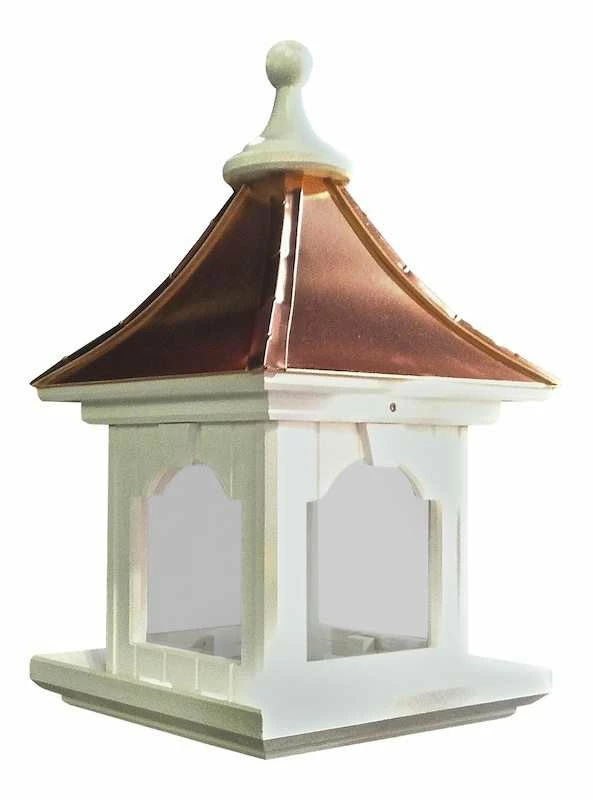 The Birdhouse Chick Copper Roof Bird Feeder With Large Capacity - Hanging