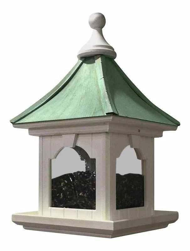 The Birdhouse Chick Copper Roof Bird Feeder With Large Capacity - Hanging