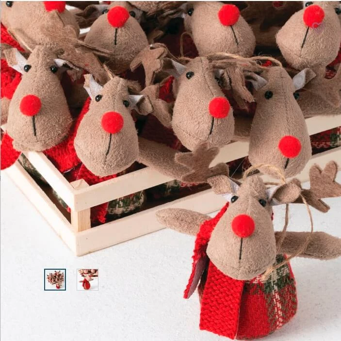Sullivans Holiday 12 Reindeer Ornaments In Wood Crate