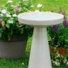 Burley Clay Staked & Pedestal Bird Baths Simple Elegance Pedestal Bird Bath- 5 Colors