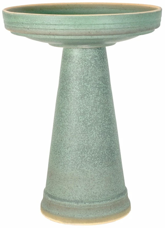 Burley Clay Staked & Pedestal Bird Baths Simple Elegance Pedestal Bird Bath- 5 Colors