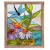 Evergreen Enetrprises Stained Glass Dragonfly Panel