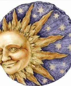 Spoontiques Sun Face Stepping Stone Or Plaque