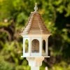 The Birdhouse Chick Vinyl Bird Feeders Gazebo Bird Feeder-Vinyl With Cypress Roof 12x28