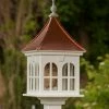 The Birdhouse Chick Copper Roof Vinyl/PVC Bird Feeder - 29x14