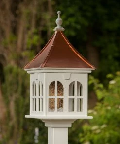The Birdhouse Chick Copper Roof Vinyl/PVC Bird Feeder - 29x14
