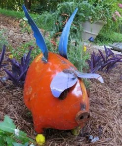 The Birdhouse Chick Statuary & Sculpture Large Flying Pig