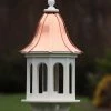 The Birdhouse Chick Copper Roof Bird Feeders Copper Roof Bird Feeder Multi-Sided Large Openings - 36x14