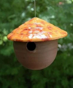 JJ Potts Ceramic Gourd Birdhouse