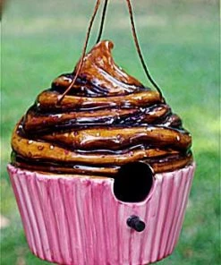 Popular Unique Birdhouses Ceramic Cupcake Birdhouse