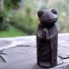 The Birdhouse Chick Namaste Frog Sculpture