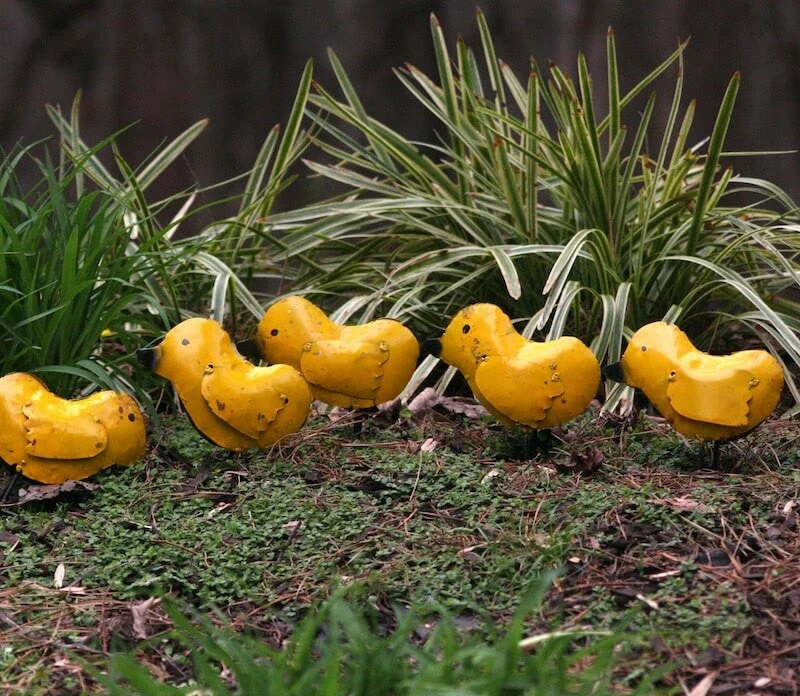 The Birdhouse Chick Statuary & Sculpture Baby Chicks Metal Yard Art Set/3