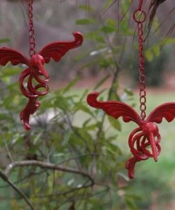 The Birdhouse Chick Iron Hummingbird Set- Red Or White