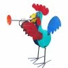 The Birdhouse Chick Jamming Roosters Metal Yard Art Statuary & Sculpture