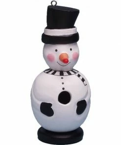 Bobbo Snowman Wooden Birdhouse