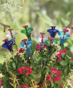 Parasol Mini-Blossom Hummingbird Feeders- Staked