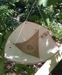 Anthony Stoneware Stoneware Hanging Bird Bath 10" Blue Or White